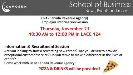 Canada Revenue Agency - Information Session