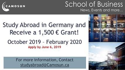 Study Abroad in Germany and Receive a 1,500€ grant!
